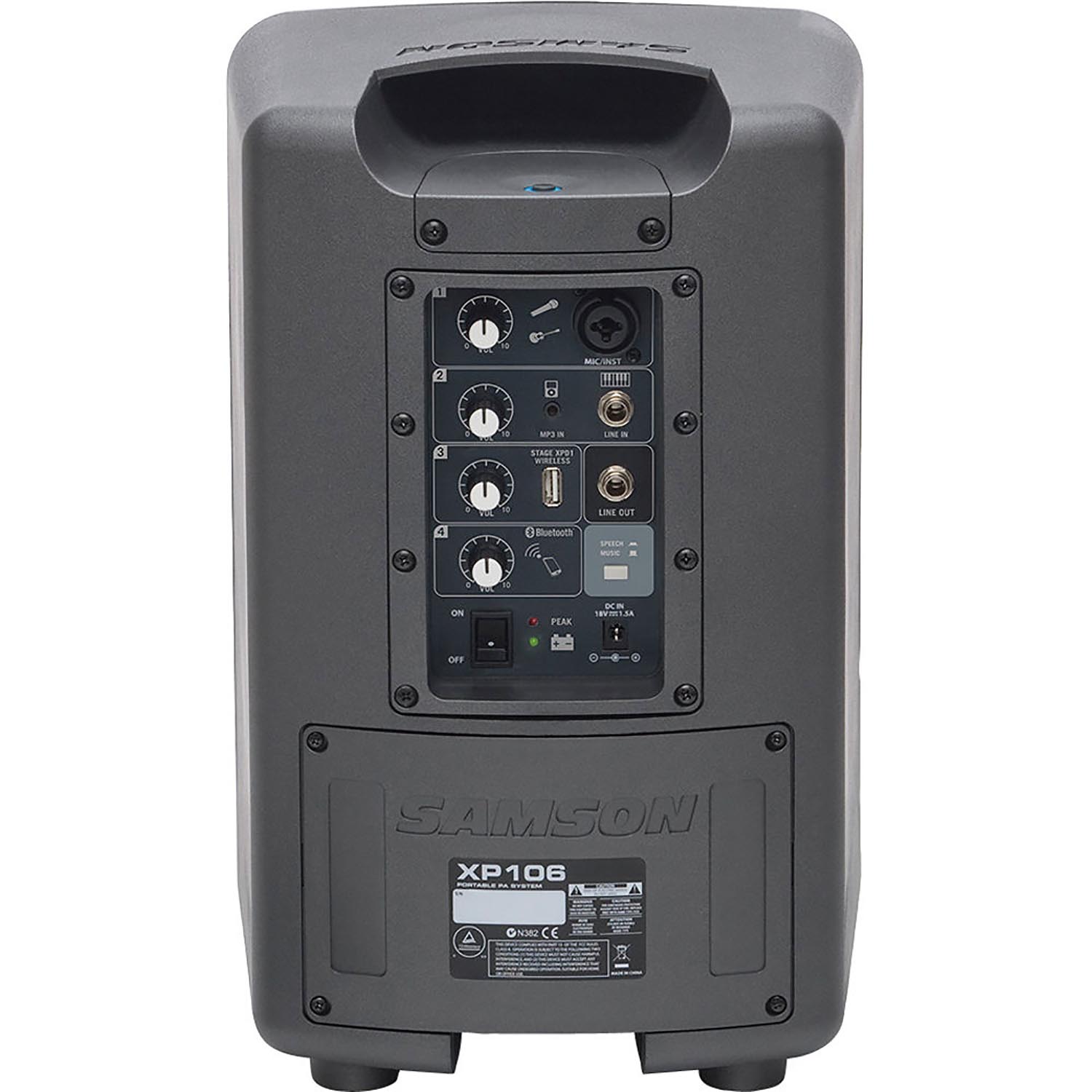 Samson Expedition XP106w Portable PA System with Wireless Handheld Mic System and Bluetooth - Hollywood DJ