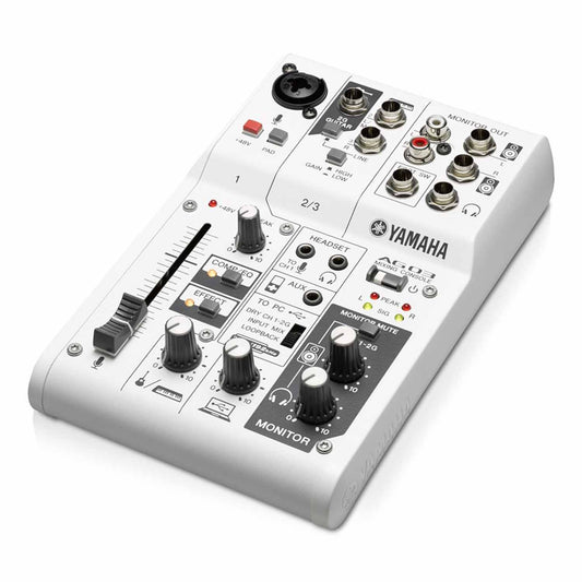 Yamaha AG03 Multipurpose 3-Channel Mixer with USB Audio Interface - Hollywood DJ