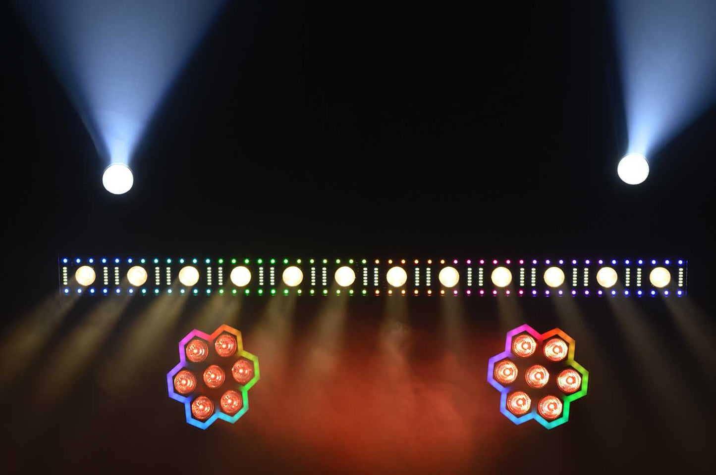 JMAZ JZ2008 Versa Flex Bar All-In-One Lighting System with 2 Movers and FX Bar - Hollywood DJ