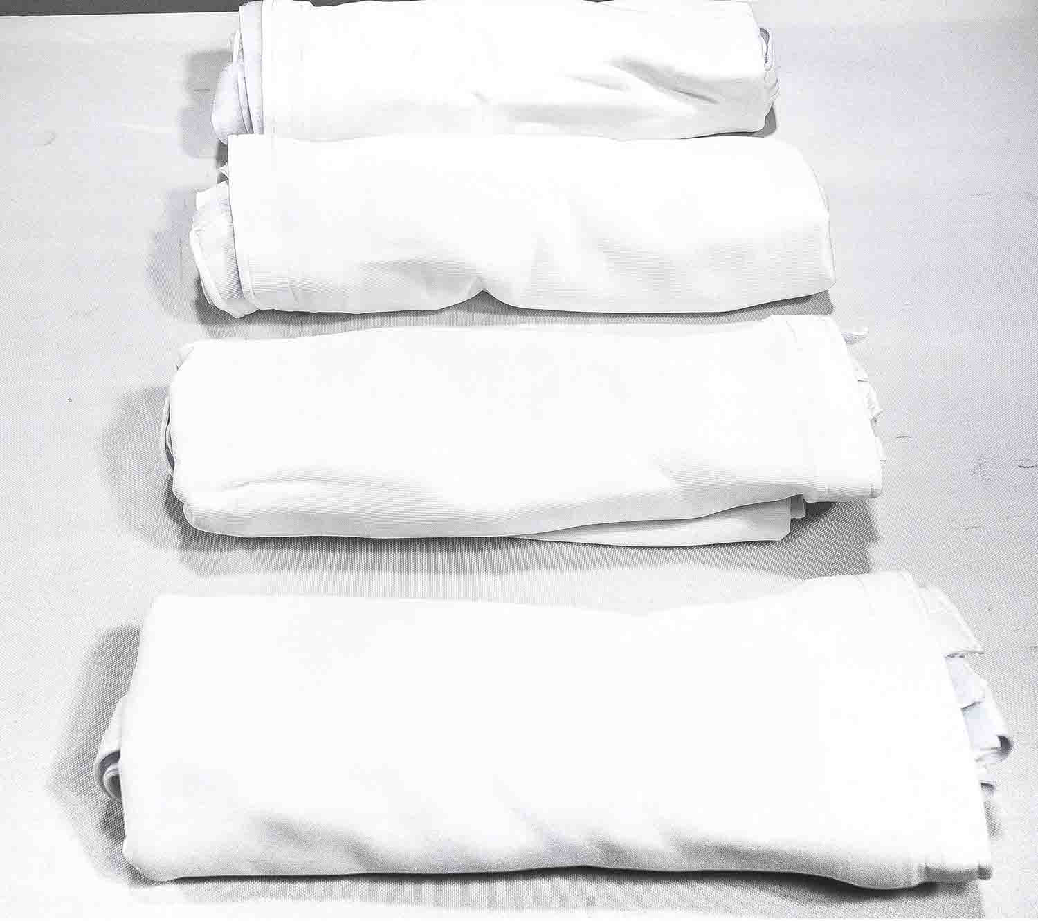 JMAZ JZ5003 Event Booth Facade Replacement Scrim (4-Pack, White) - Hollywood DJ