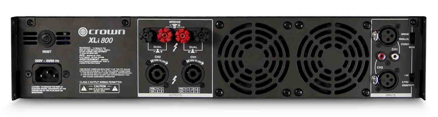 Crown XLi 800 2-channel 300W at 4ohm Power Amplifier - Hollywood DJ