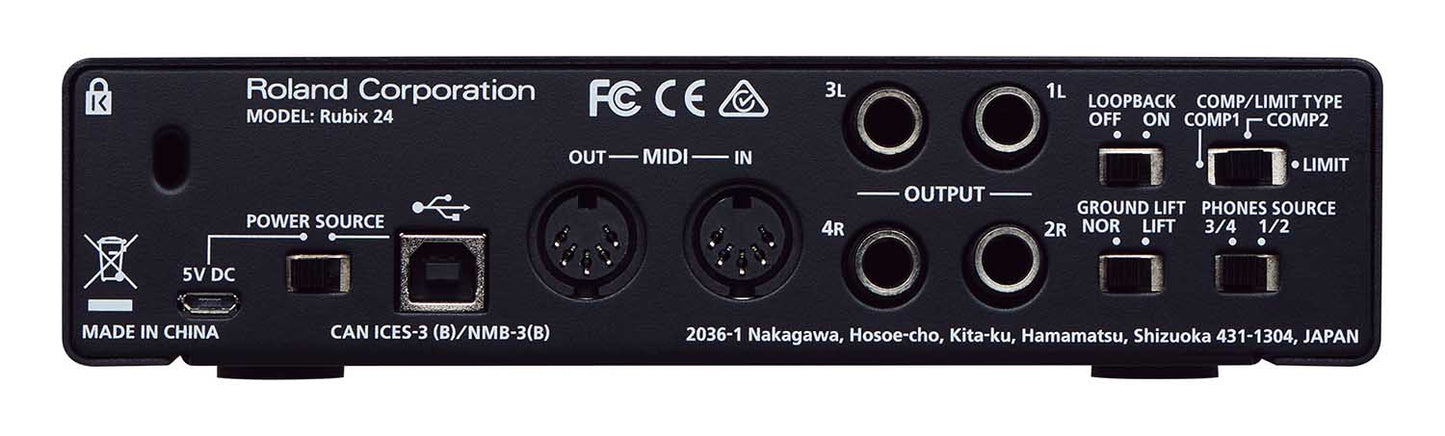 ROLAND RUBIX24 2x4 USB Audio Interface for Mac, Pc and iPad - Hollywood DJ