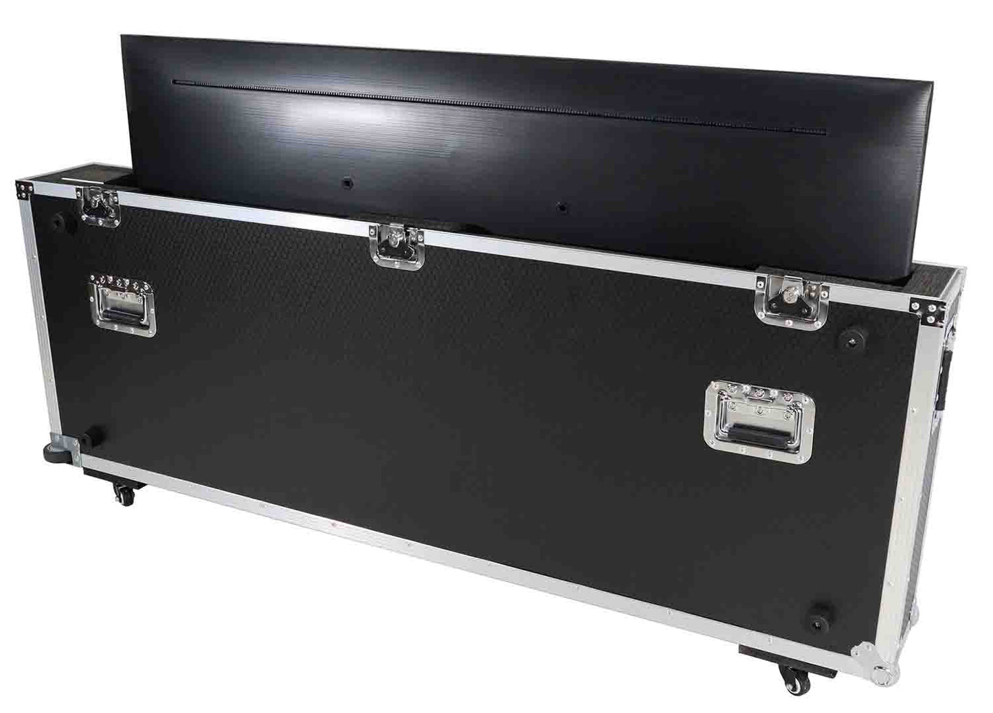 ProX XS-TV6070W Universal Case for ONE 60 to 70 Inch Flat Panel Monitor LED TV with Low Profile Wheels - Hollywood DJ