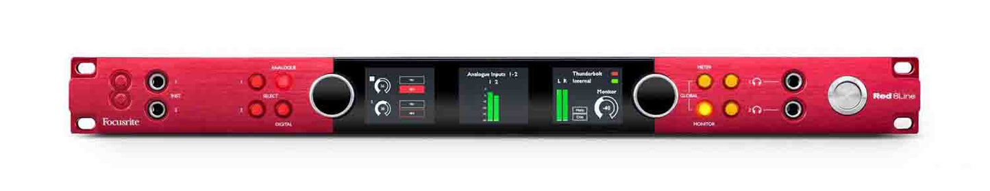 Focusrite Pro Red 8Line Rackmount 58x64 Dante/HDX/Thunderbolt 3 Audio Interface - Hollywood DJ