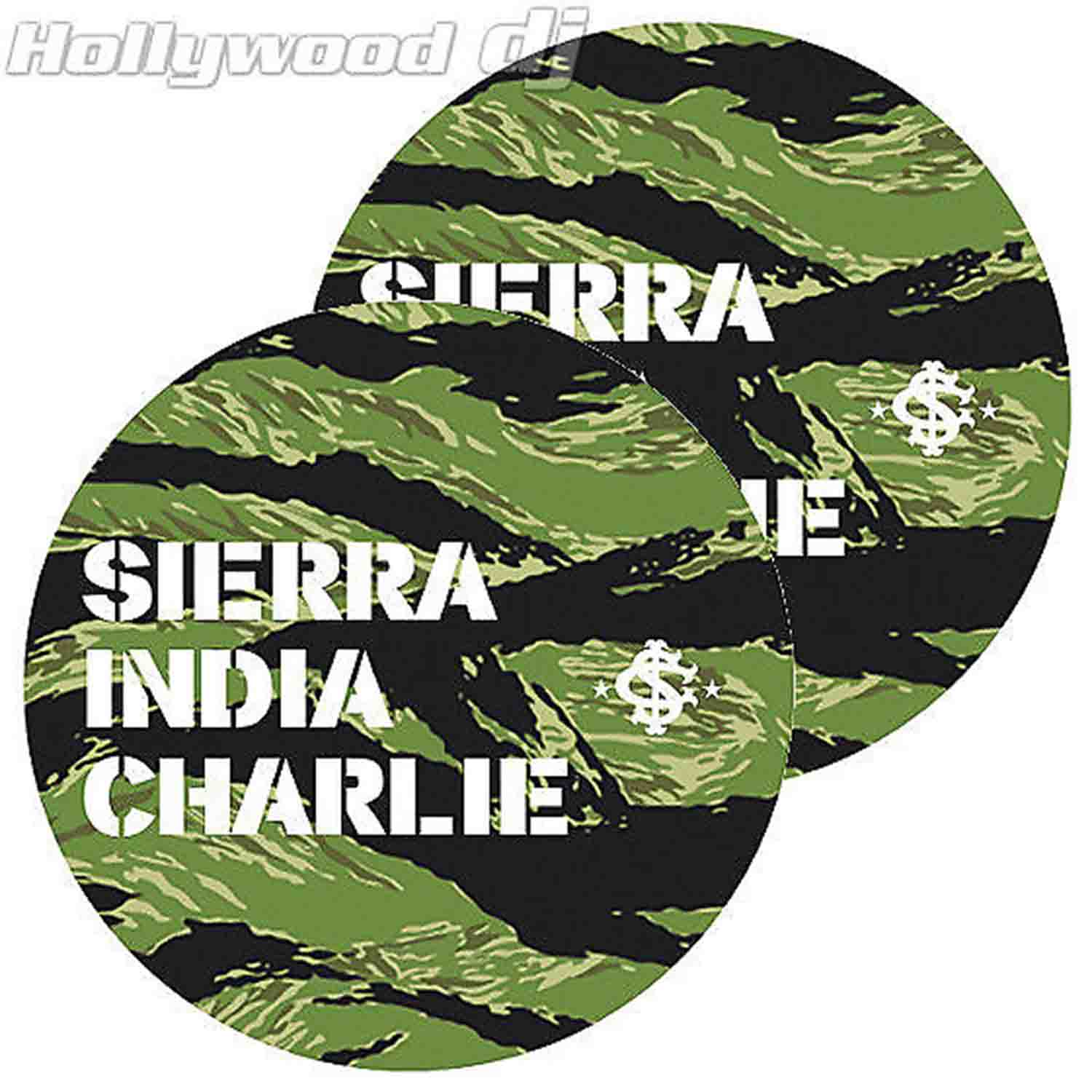 Sicmats DJ Turntable Slipmats 'PHOENETIC' Slip Mat Set Sierra India Charlie - Pair - Hollywood DJ