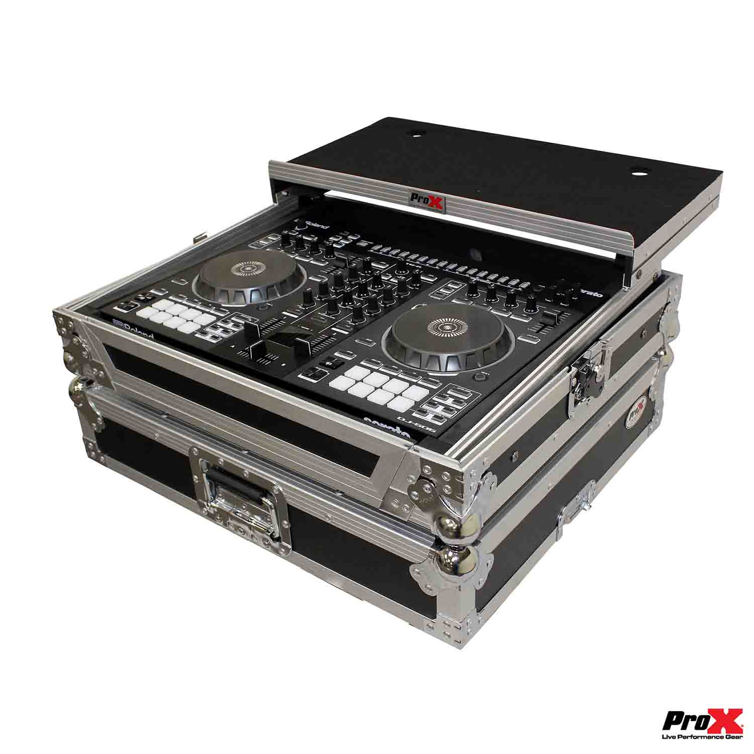 ProX XS-DJ505LT DJ Flight Case for Roland DJ-505 With Sliding Laptop Shelf - Hollywood DJ