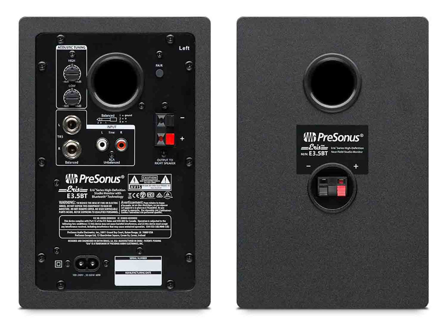 PreSonus ERIS E3.5 BT, 3.5" Active Media Reference Monitors with Bluetooth - Hollywood DJ