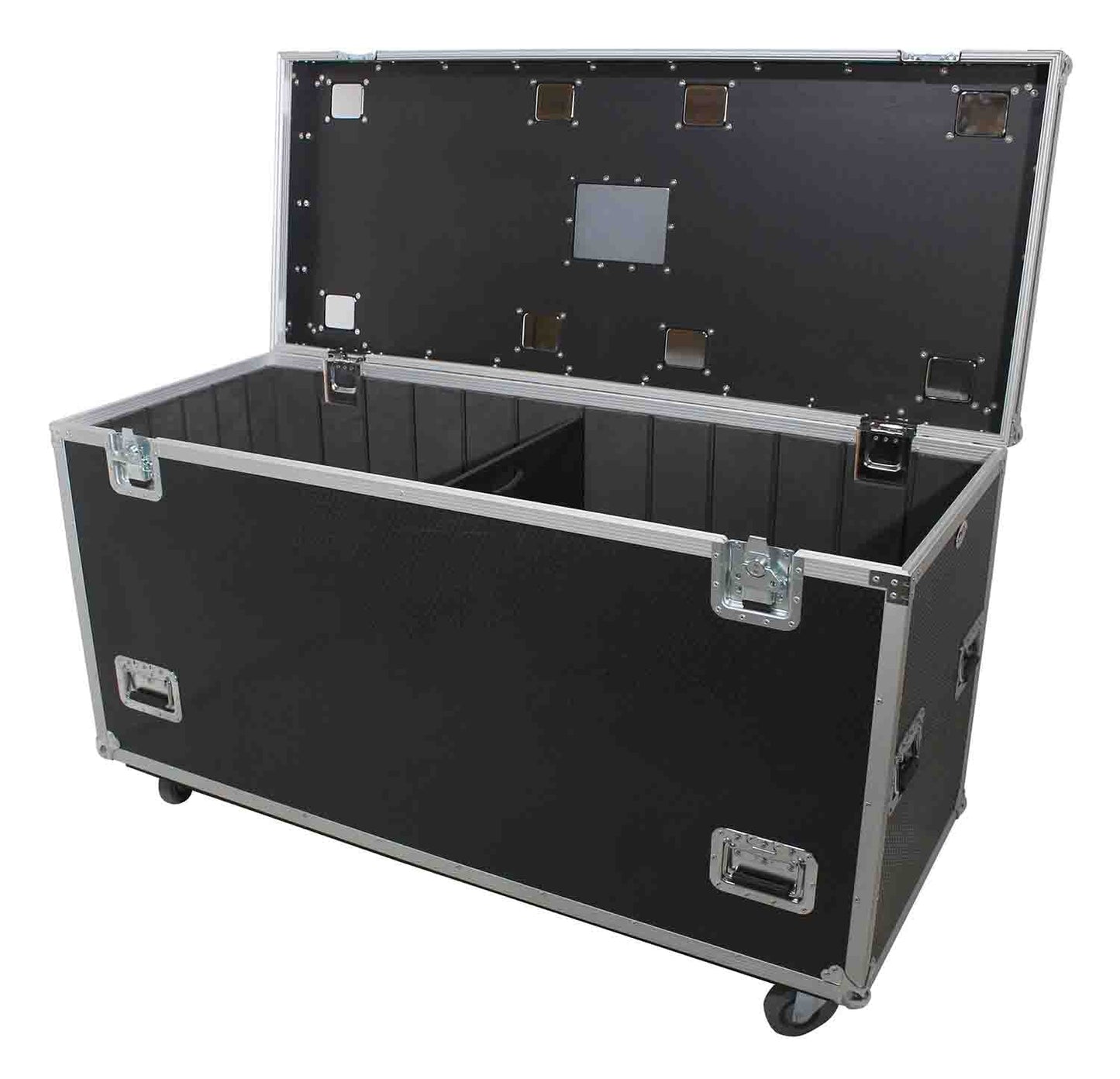 PROX XS-UTL246036W MK2 Heavy-Duty Truck Pack Utility Flight Case W-Divider and Tray Kit, W-4" Casters, 1/2 Inch Plywood - Hollywood DJ