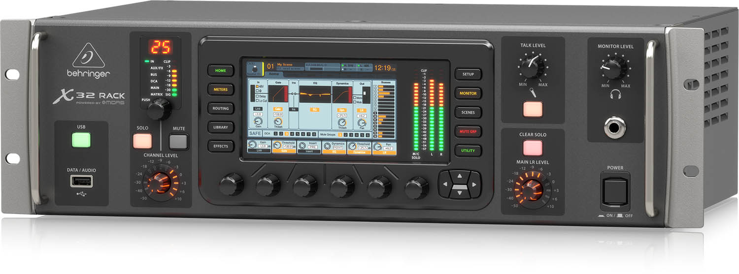 Behringer X32 RACK, 40-Input 25-Bus Digital Rack Mixer With USB Audio Interface - Hollywood DJ