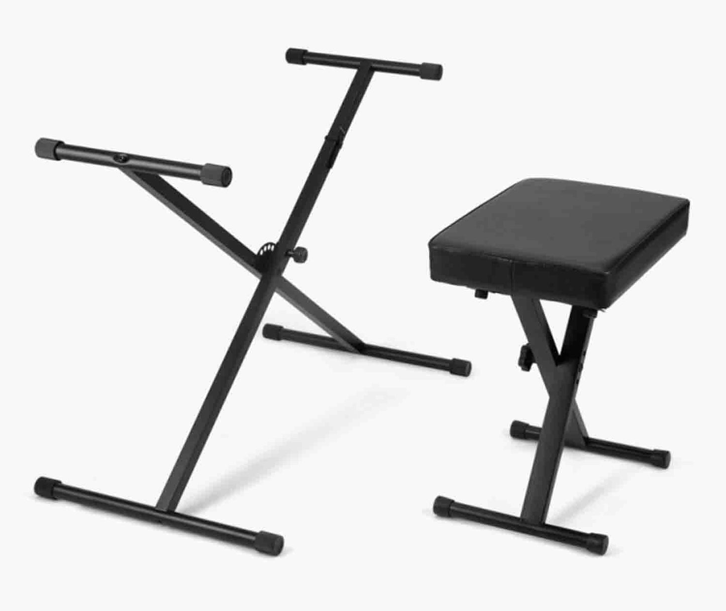 OnStage KPK6500 Keyboard Stand and Bench Pack - Black - Hollywood DJ