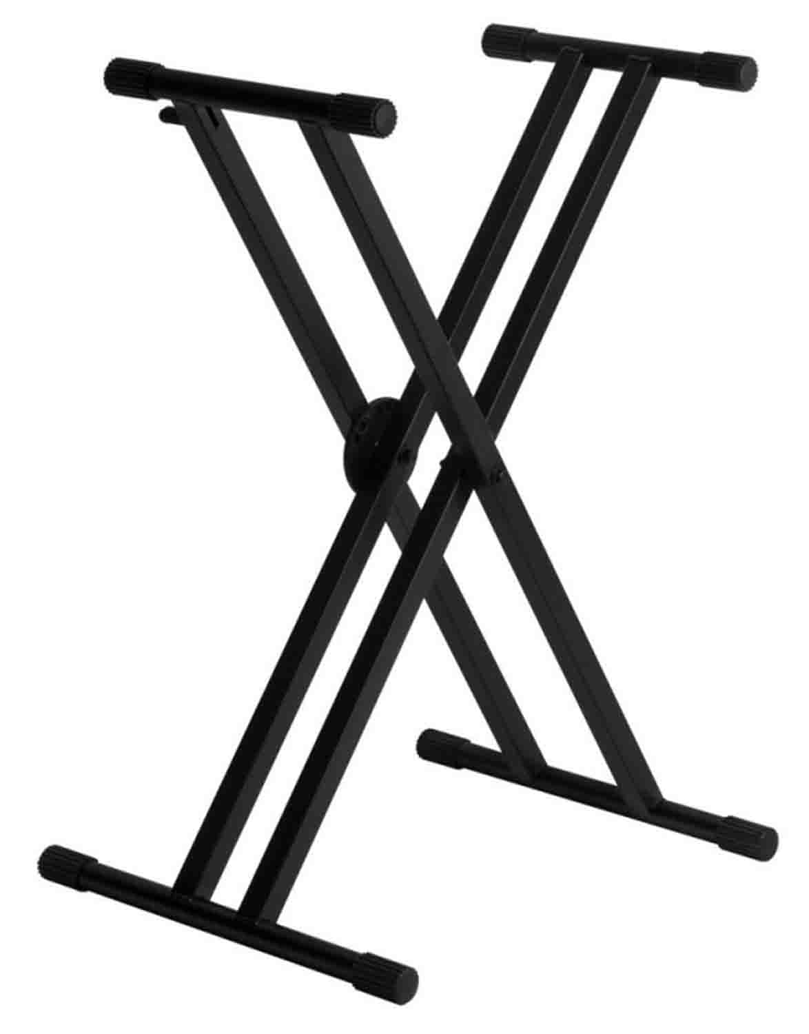 On Stage KS7291 ERGO-LOK Double-X Keyboard Stand with Welded Construction - Hollywood DJ