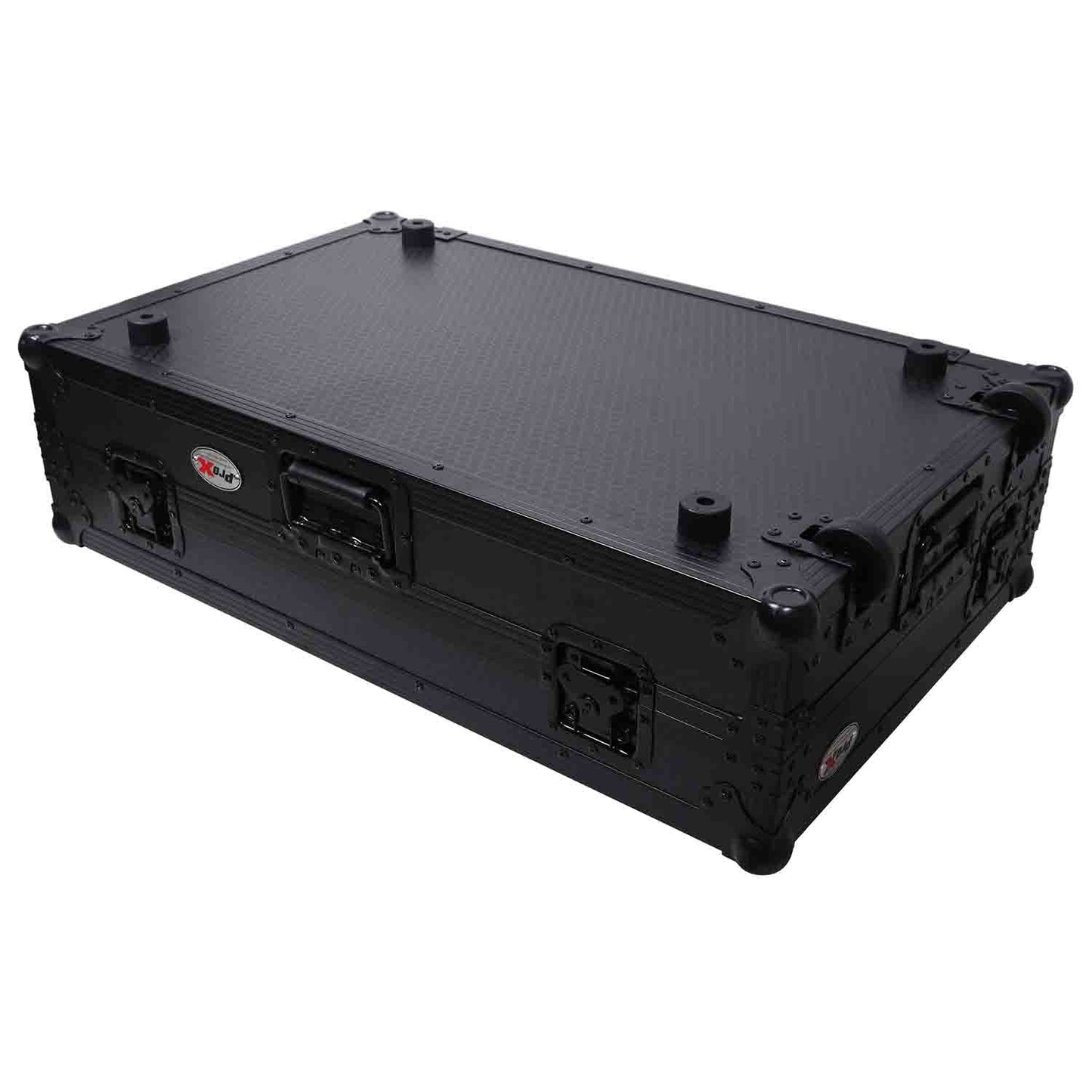ProX XS-DDJREV7WLTBL DJ Flight Case for Pioneer DDJ-REV7 Digital Controller with Sliding Laptop Shelf and Wheels - Black Finish - Hollywood DJ
