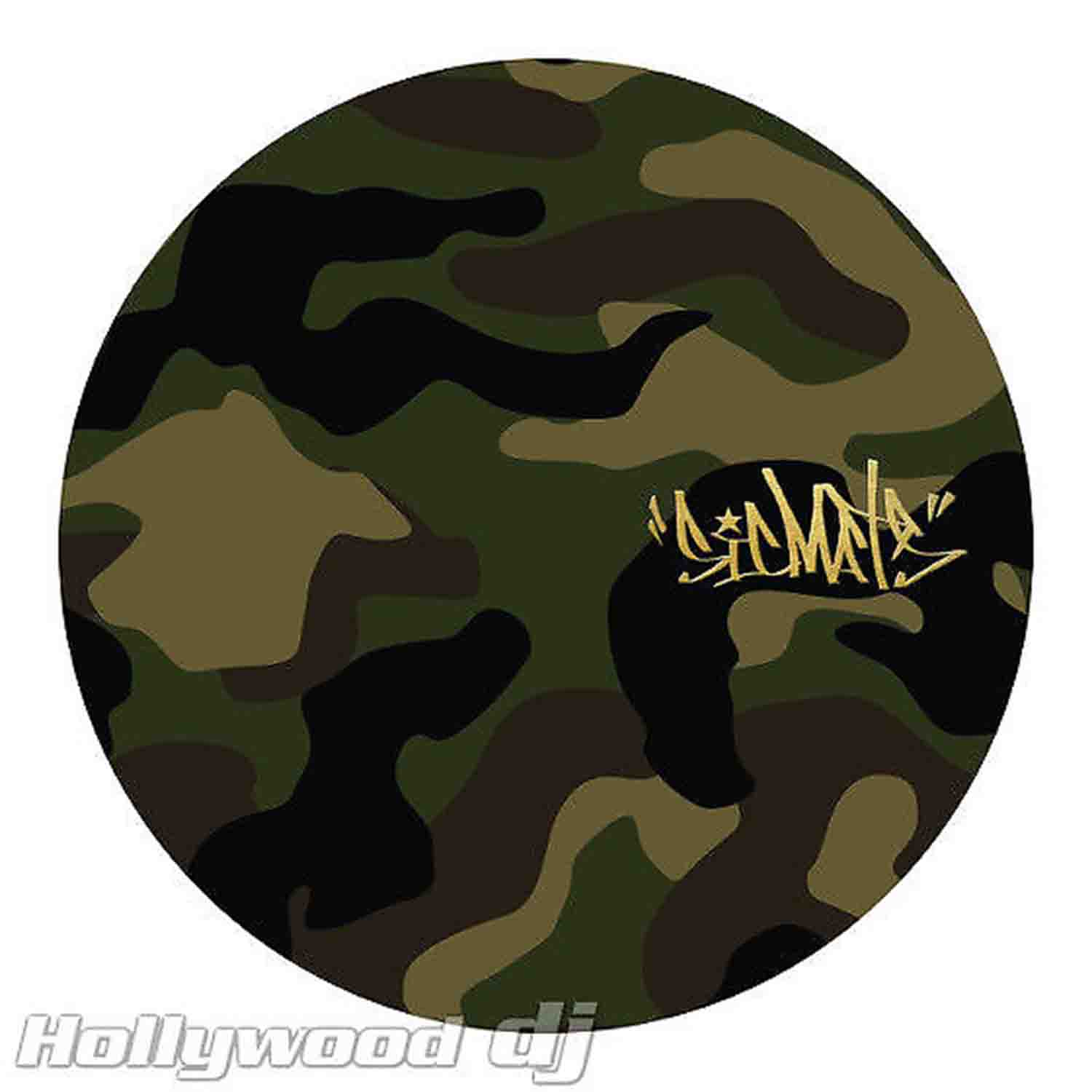 Sicmats DJ Turntable Slipmats 'CAMO' Slip Mat Set Sic Mats Rare - Pair - Hollywood DJ