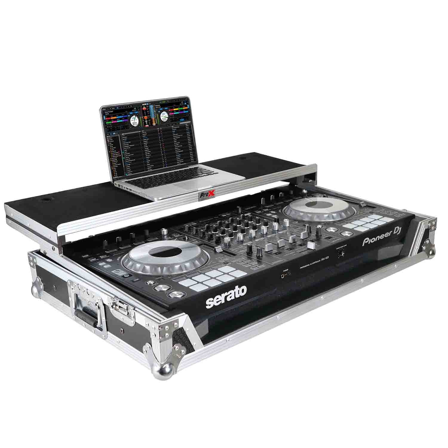 ProX XS-DDJSZWLT DJ Flight Case For Pioneer DDJ-SZ DDJ-RZ DJ Controller W-Laptop Shelf and Wheels - Hollywood DJ