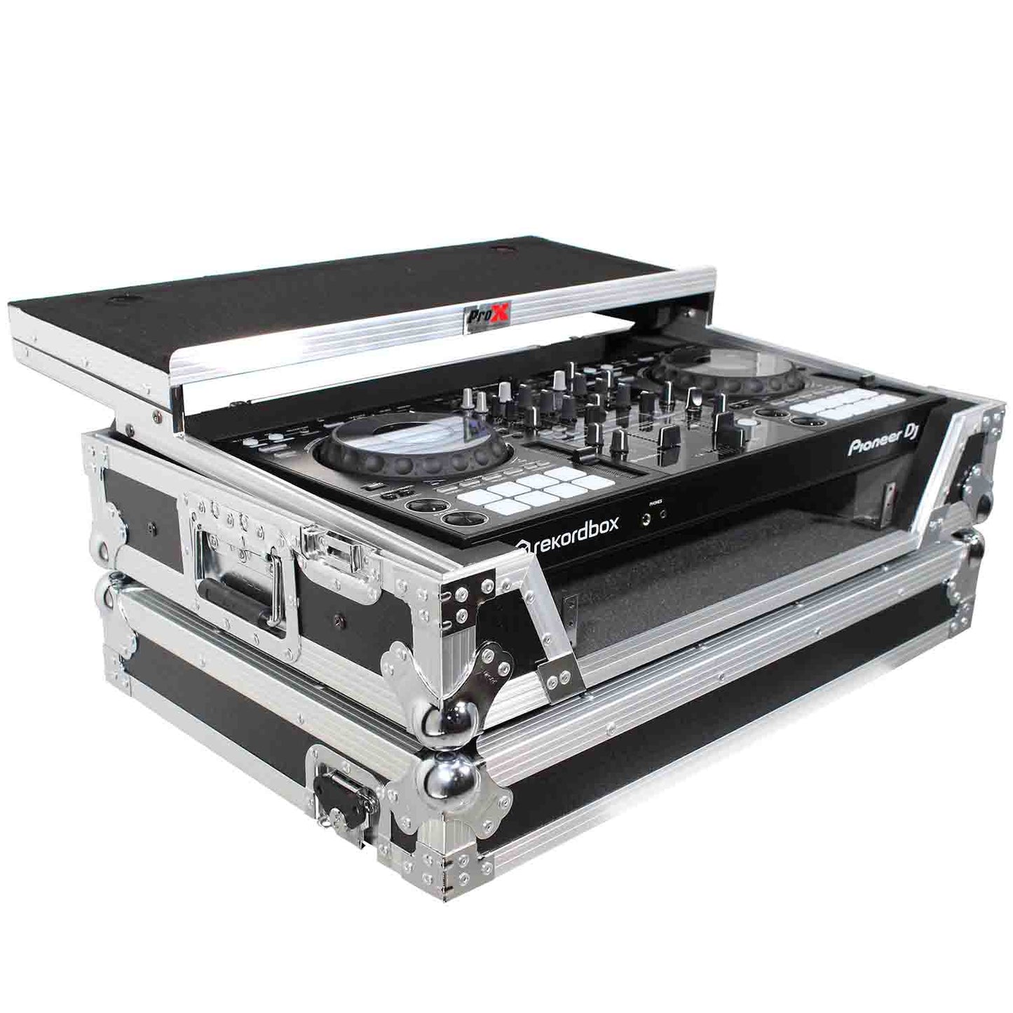 B-Stock: ProX XS-DDJ800 WLT DJ Flight Case For Pioneer DDJ-800 Digital Controller With Sliding Laptop Shelf and Wheels - Hollywood DJ