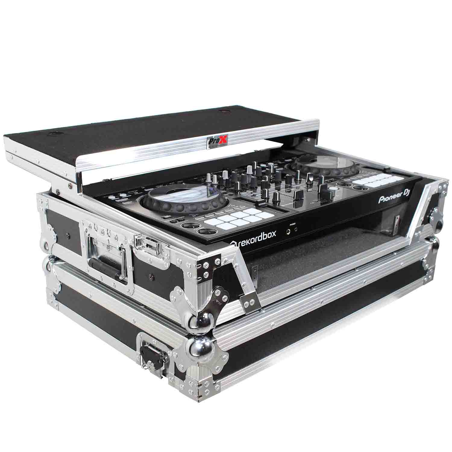 B-Stock: ProX XS-DDJ800 WLT DJ Flight Case For Pioneer DDJ-800 Digital Controller With Sliding Laptop Shelf and Wheels - Hollywood DJ