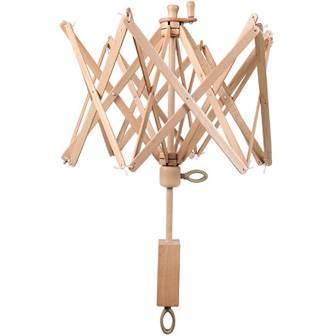Ball Winder and Umbrella Swift Bundle - Knitters Pride Fixed Table Swift with Royal Replacement Yarn Ball Winder