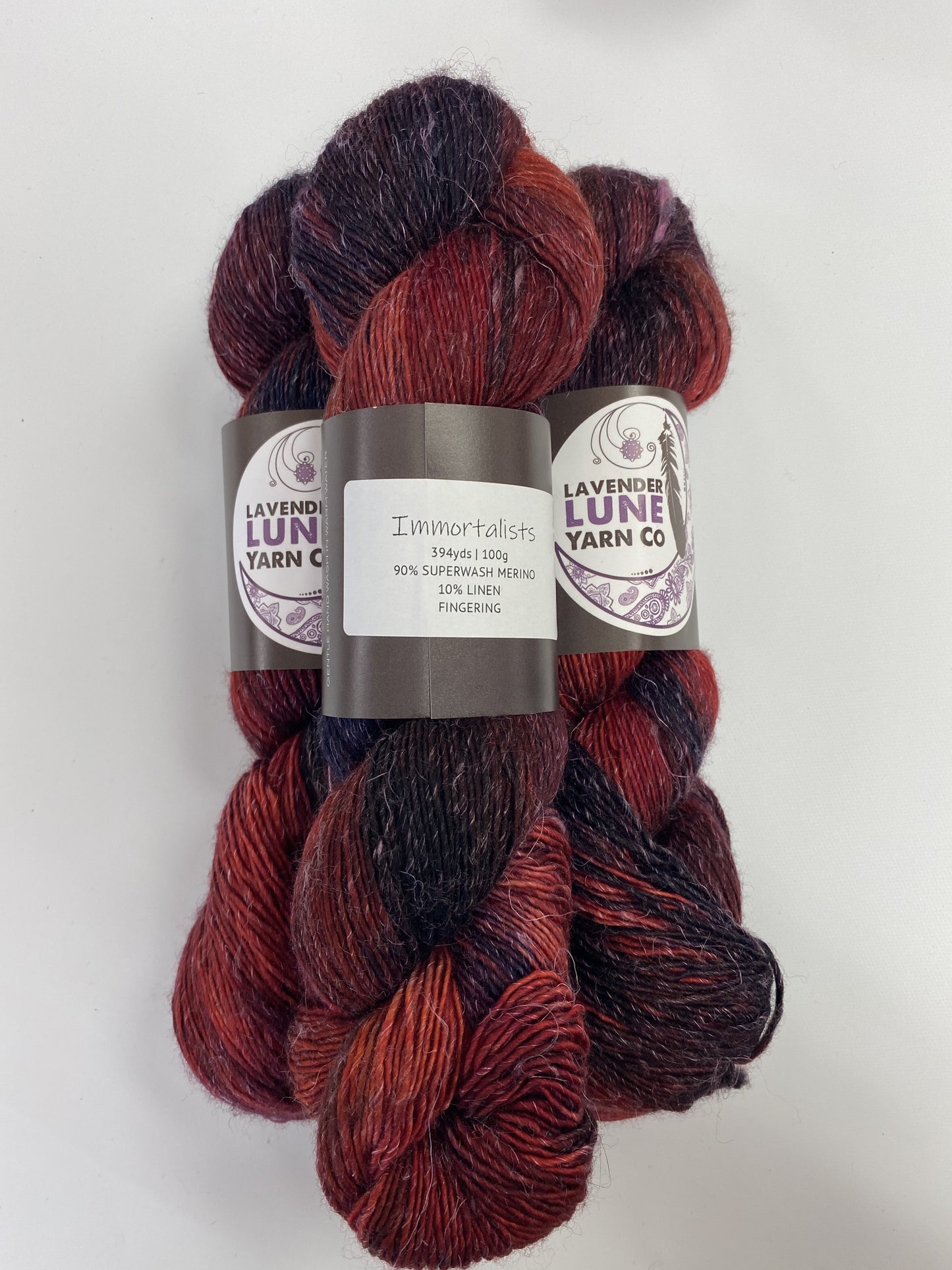 Lavender Lune Merino Linen Fingering Knitting Yarn