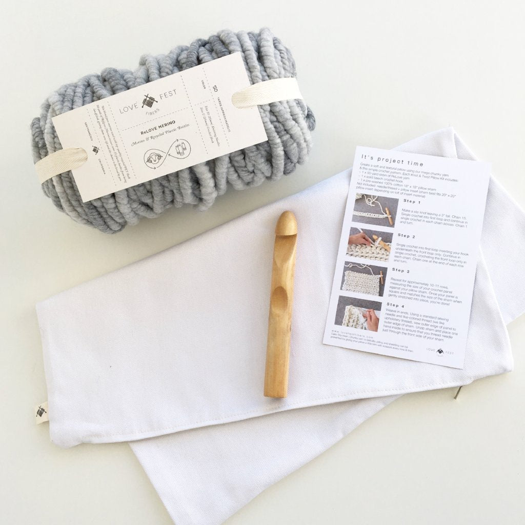 Knot & Twist Pillow Kit by Love Fest Fibers