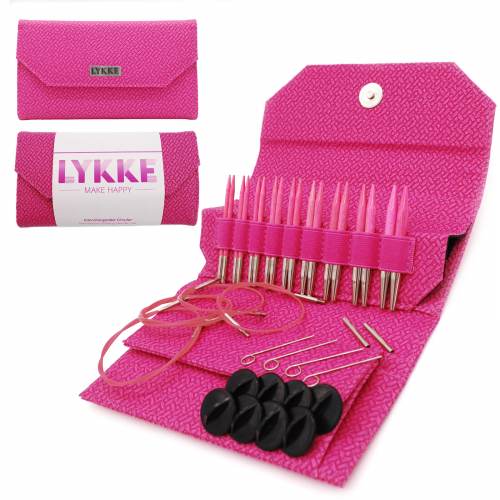 Lykke Blush Birchwood 3.5 inch Interchangeable Knitting Needle Set
