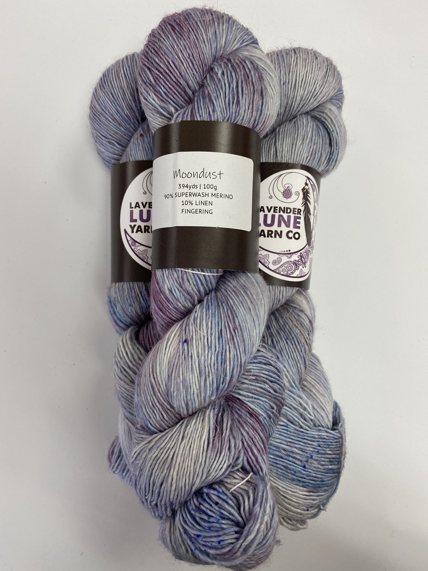 Lavender Lune Merino Linen Fingering Knitting Yarn