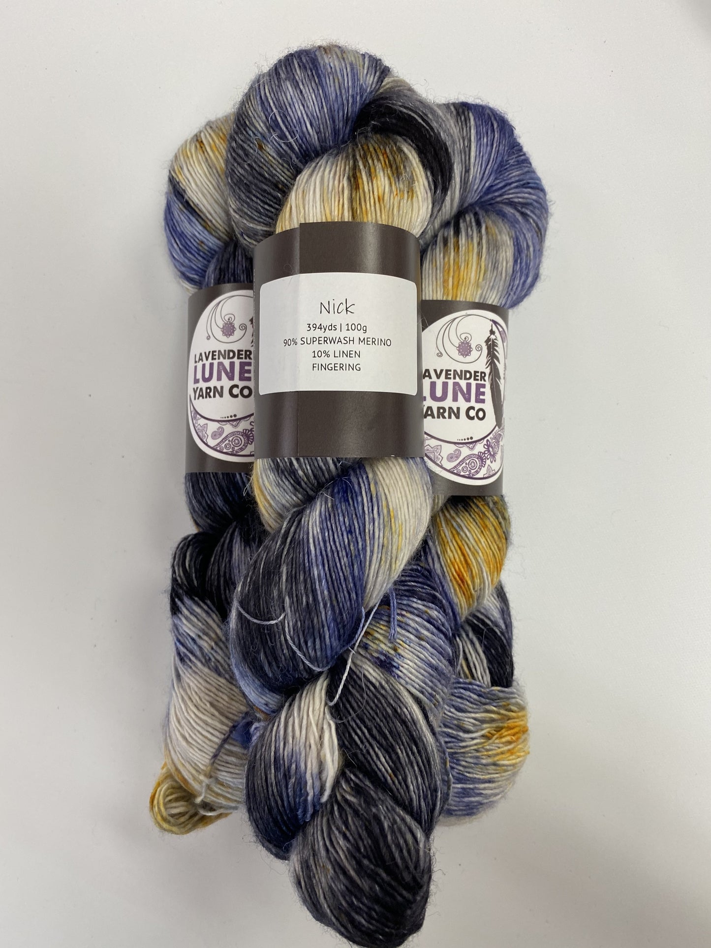 Lavender Lune Merino Linen Fingering Knitting Yarn