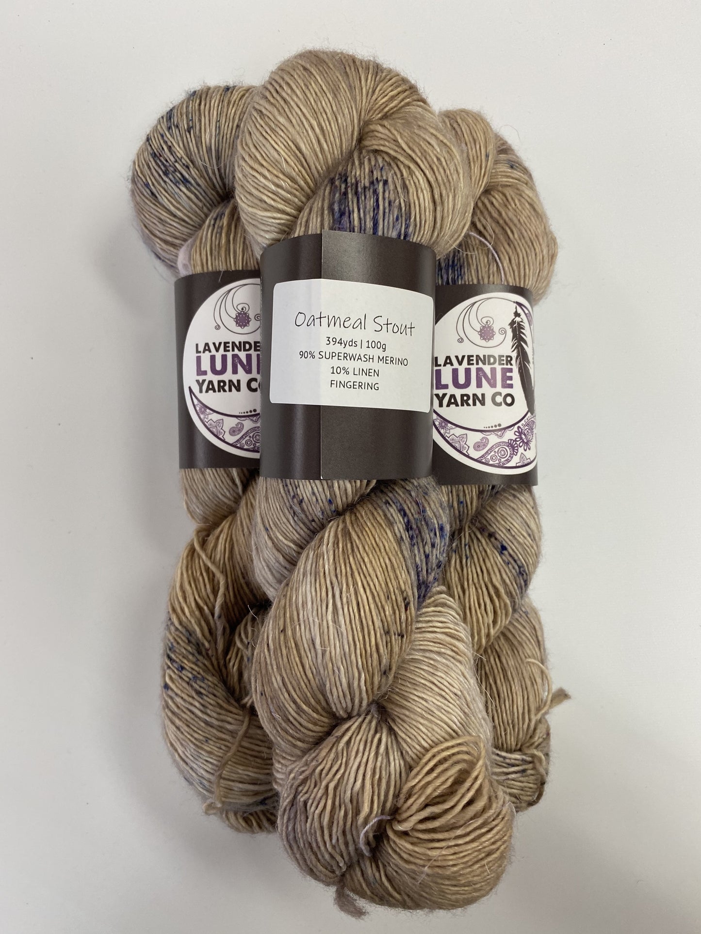 Lavender Lune Merino Linen Fingering Knitting Yarn
