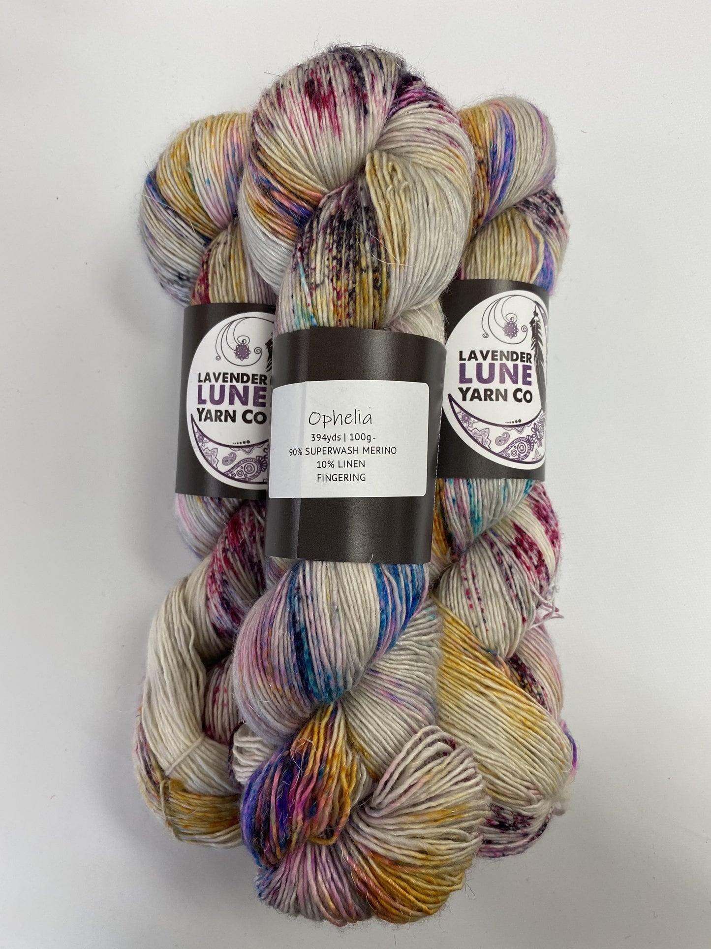 Lavender Lune Merino Linen Fingering Knitting Yarn