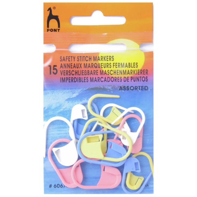 Pony Safety Locking Plastic Stitch Markers