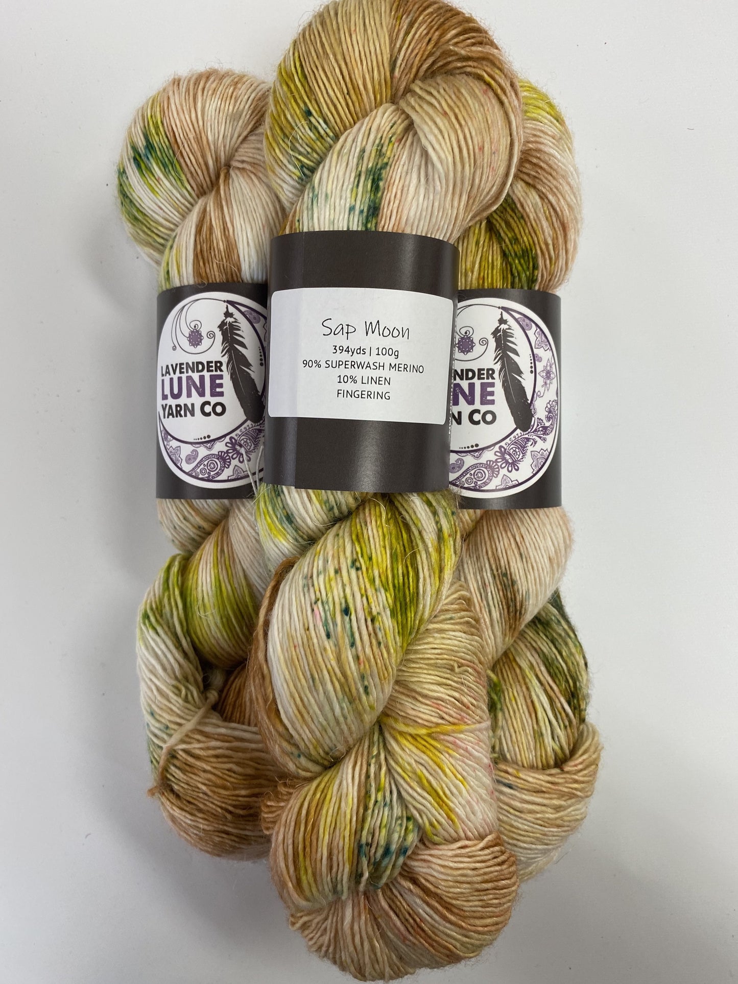 Lavender Lune Merino Linen Fingering Knitting Yarn
