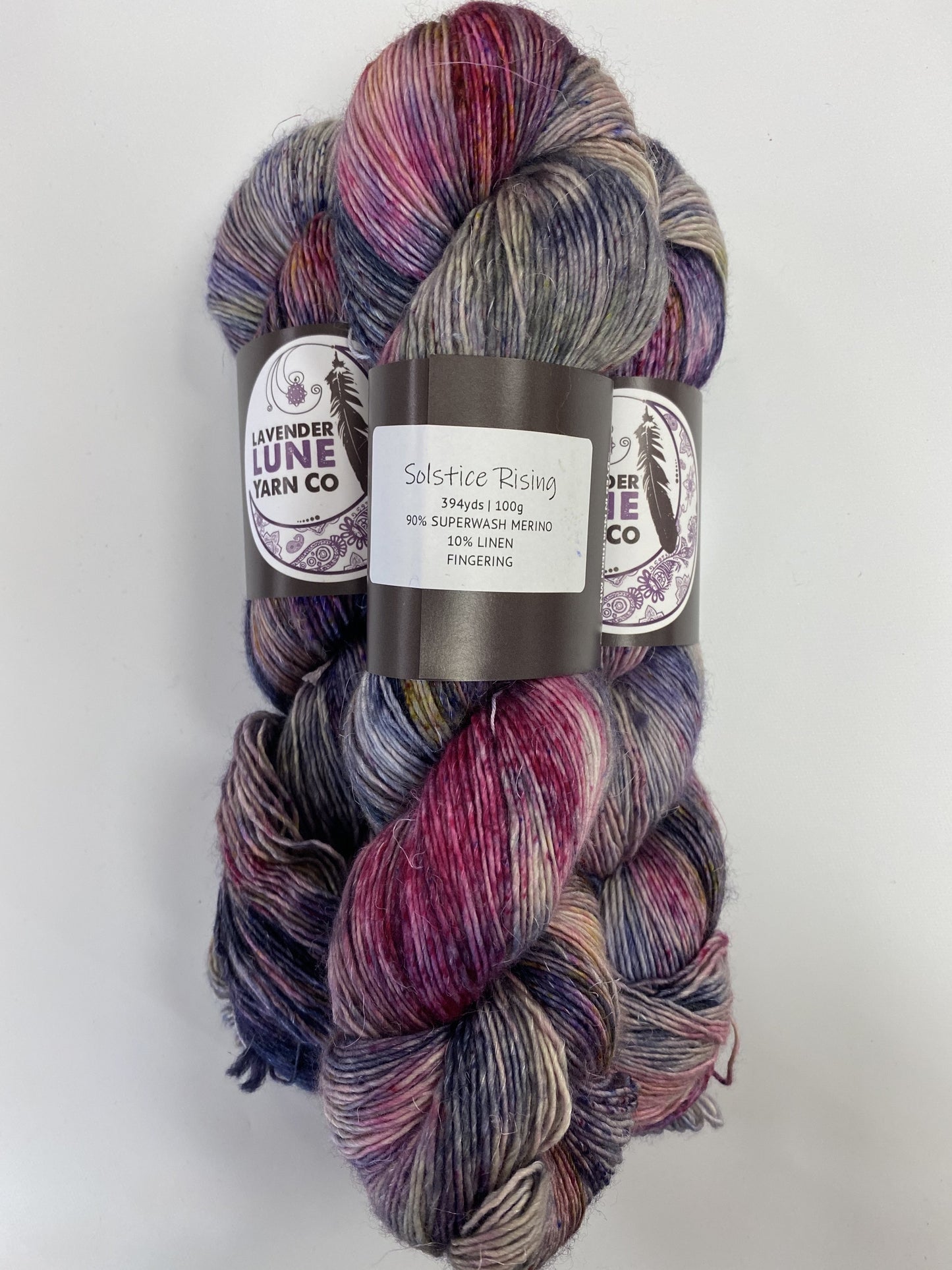 Lavender Lune Merino Linen Fingering Knitting Yarn
