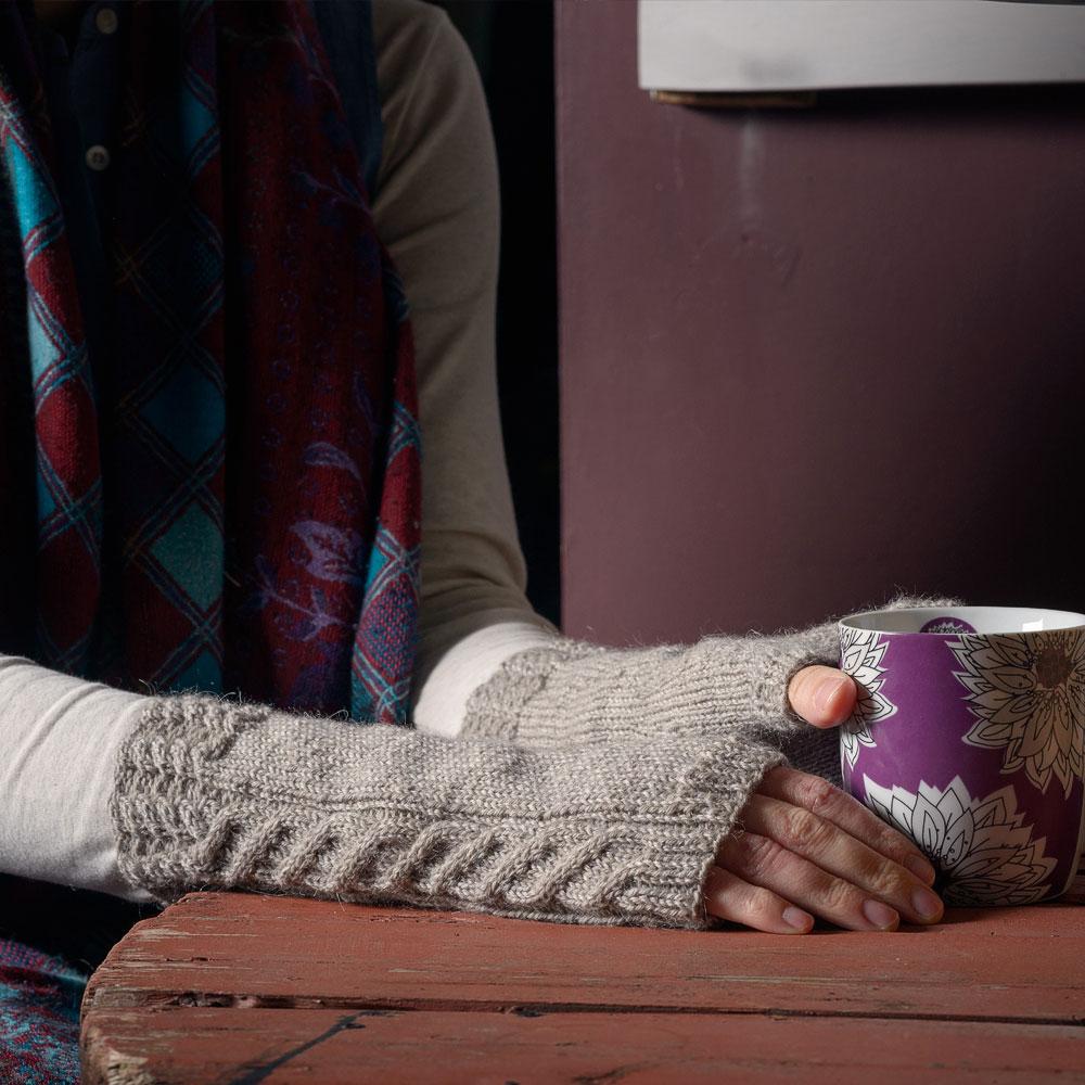 The Fibre Co. Foundations: Cumbria Fingering - Cable Wristwarmers (PDF Download)