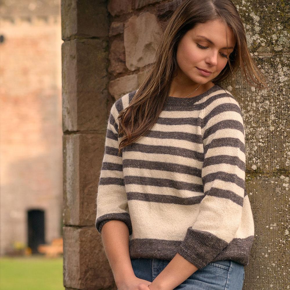 The Fibre Co. Foundations: Meadow - Striped Sweater (PDF Download)