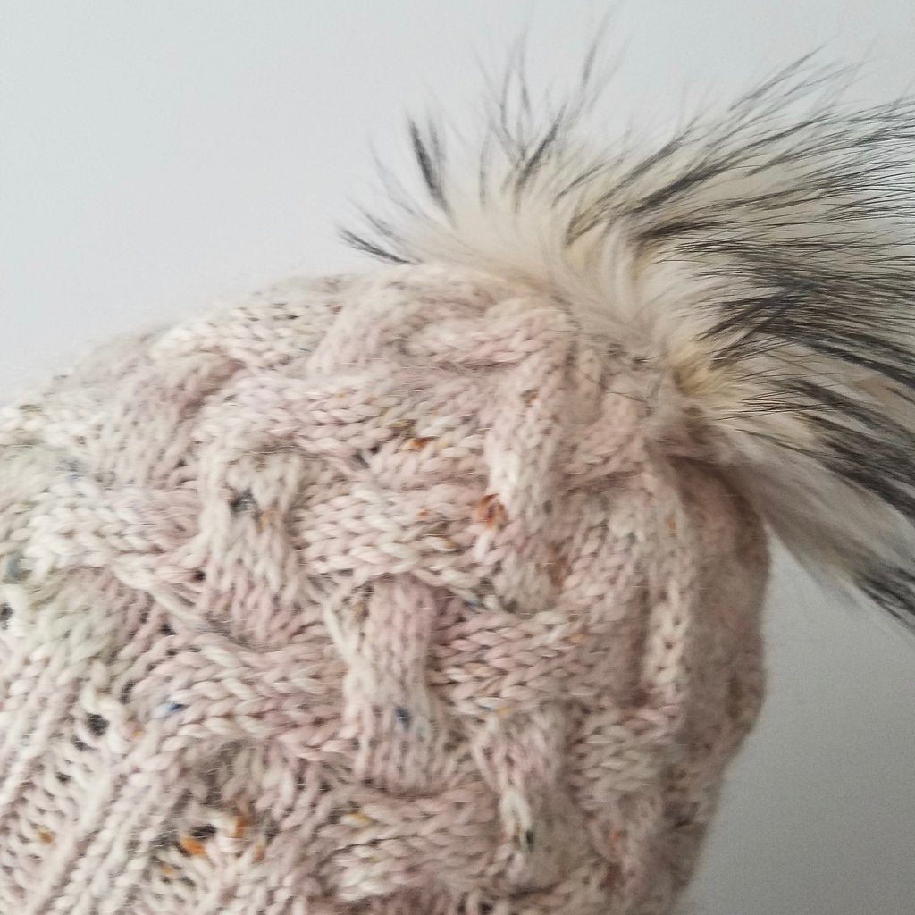 Winter Cable Hat Kit | Three Irish Girls - With Pompom