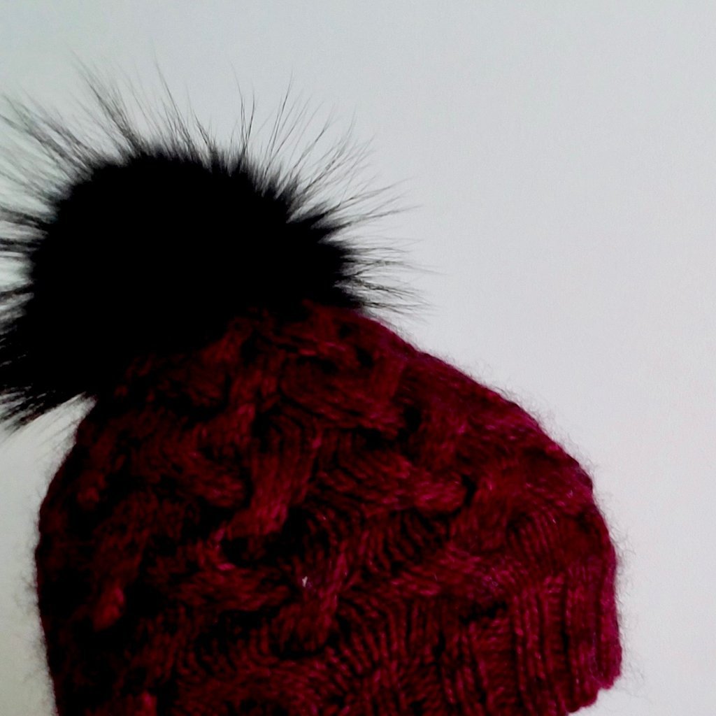Winter Cable Hat Kit | Three Irish Girls - Raspberry