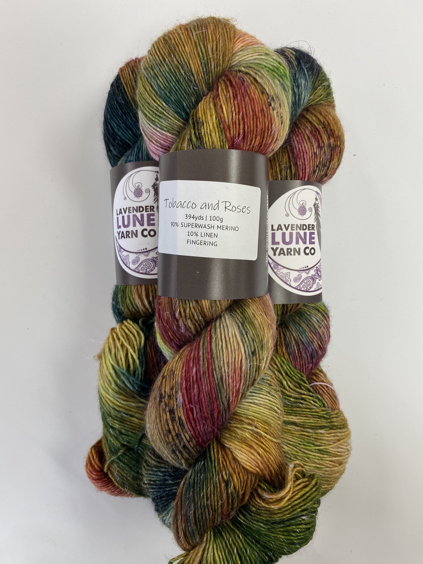 Lavender Lune Merino Linen Fingering Knitting Yarn