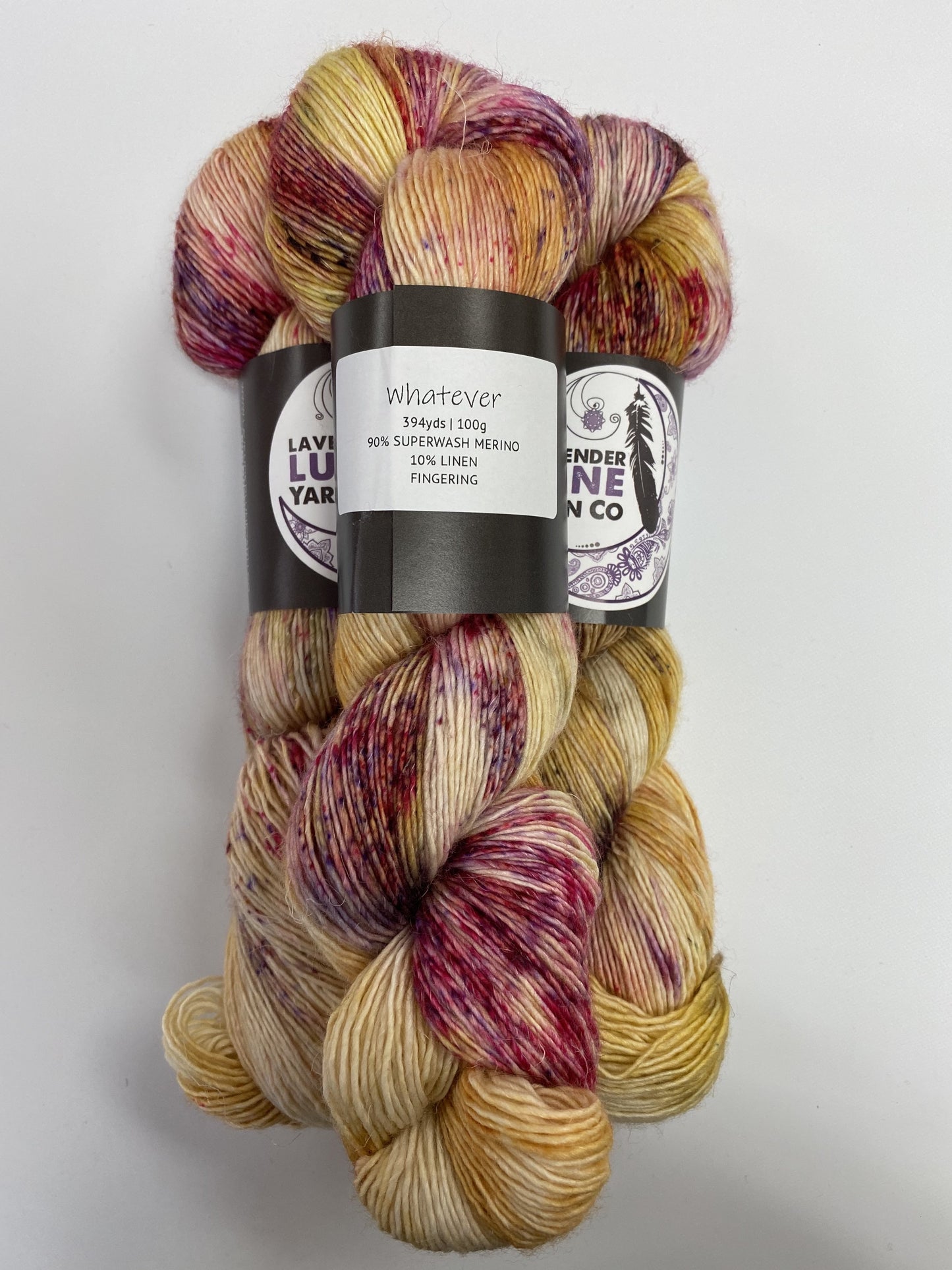 Lavender Lune Merino Linen Fingering Knitting Yarn